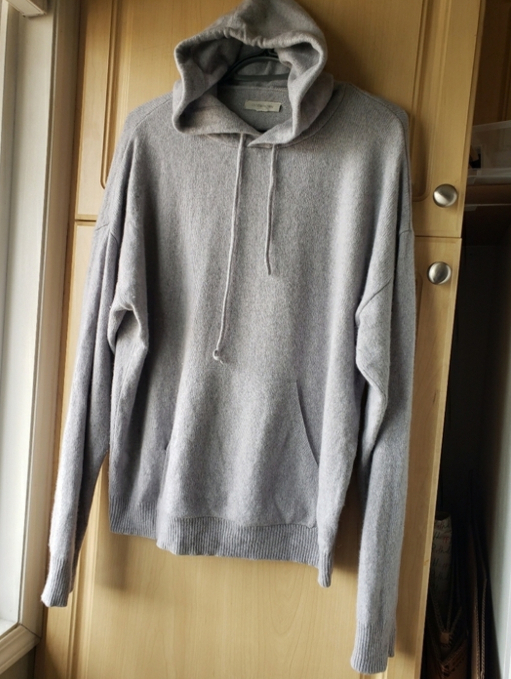 Outerknown Hudson Cashmere Cozy Light Gray Hooded Sweatshirt